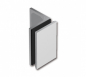 Preview: Winkelverbinder Crossover Pur 90° Glas-Wand Langloch für Wandbefestigung
