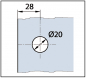 Preview: Winkelverbinder Milano Glas-Wand 90°