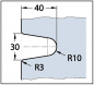 Preview: Winkelverbinder Milano Glas-Wand 90°