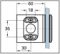 Preview: Winkelverbinder Milano Glas-Wand 90°