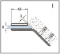 Preview: Winkelverbinder Milano Glas-Wand 135°