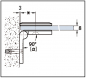 Preview: Winkelverbinder Milano Glas-Wand 45° - 90° verstellbar