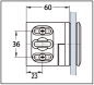 Preview: Winkelverbinder Milano Glas-Wand 45° - 90° verstellbar