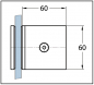 Preview: Winkelverbinder Milano Pur Glas-Glas 90°