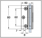Preview: Duschtürband Easy Glas-Wand 90° einseitige Wandmontage