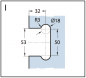 Preview: Duschtürband Easy Glas-Wand 90° einseitige Wandmontage