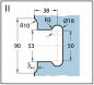 Preview: Duschtürband Easy Glas-Wand 90° einseitige Wandmontage