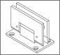 Preview: Duschtürband Bilbao Select Glas-Wand 90° beidseitige Wandmontage