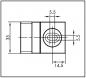 Preview: Winkelverbinder Lugo Glas-Wand 90°