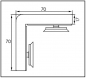 Preview: Winkelverbinder Lugo Glas-Glas 90°