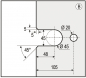 Preview: Duschtürband Granada 90° Glas-Glas