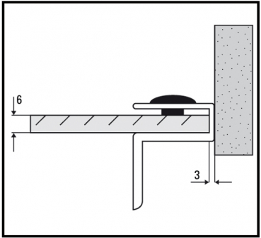 Glastürgriff zum Klemmen