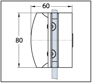 Duschtürband Atlantica Glas-Glas 90° nach außen öffnend