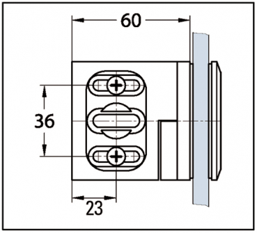 Winkelverbinder Milano Glas-Wand 45° - 90° verstellbar