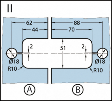 Duschtürband Milano Pur Glas-Glas 180°