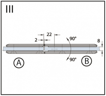 Duschtürband Milano Pur Glas-Glas 180°
