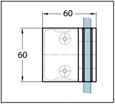 Duschtürband Milano Original Glas-Glas 90°