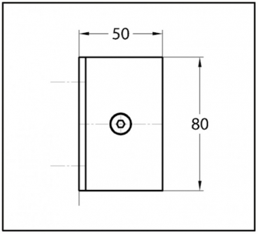 Winkelverbinder Crossover Pur 90° Glas-Wand Langloch für Wandbefestigung