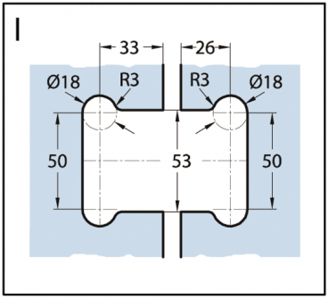 Duschtürband Easy Glas-Glas 180°