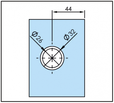 Duschtürband Lugo Glas-Wand 90° nach außen öffnend, DIN rechts
