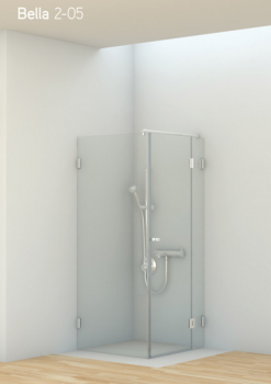 Duschtürband Bella Glas-Wand 90° mit Hohlkehle nach außen öffnend
