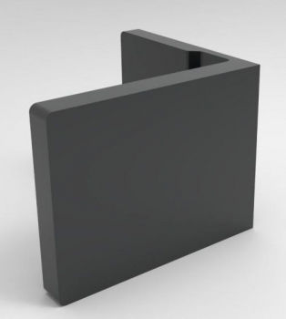 Flächenbündiger Winkelverbinder Lugano Glas-Glas 90° für 8 - 10 mm Glasstärke