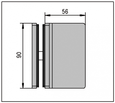Winkelverbinder Santos Glas-Glas 90° für 8 - 10 mm Glasstärke