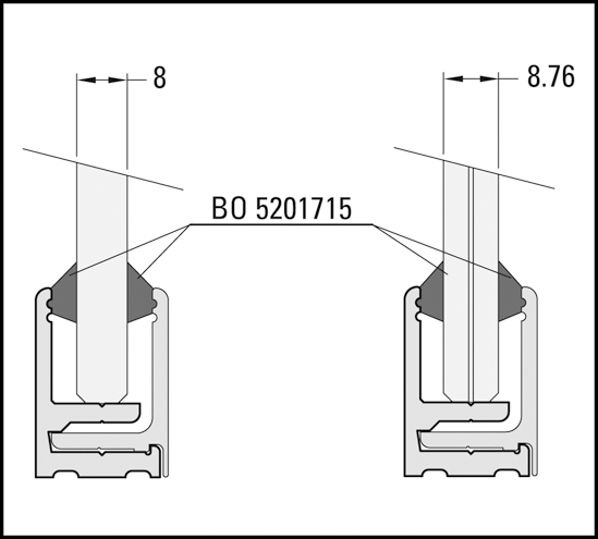 Dichtung für Wandanschluss-Klemmprofil 2-teilig transparent / grau -  Glaszuschnitt & Glasplatten vom Profi