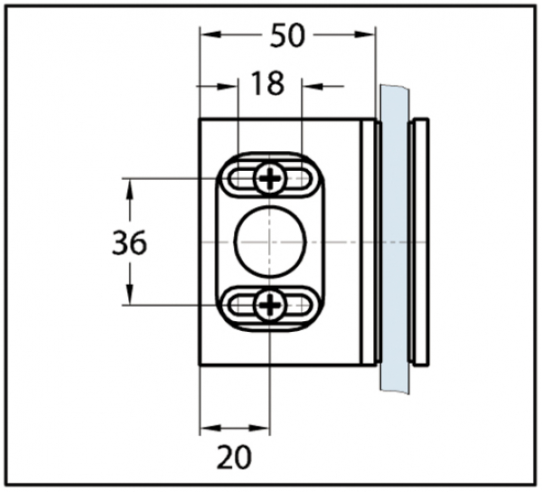 Winkelverbinder Wellness® Glas-Wand 90°