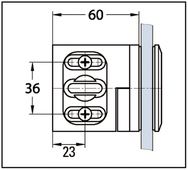 Winkelverbinder Milano Glas-Wand 45° - 90° verstellbar