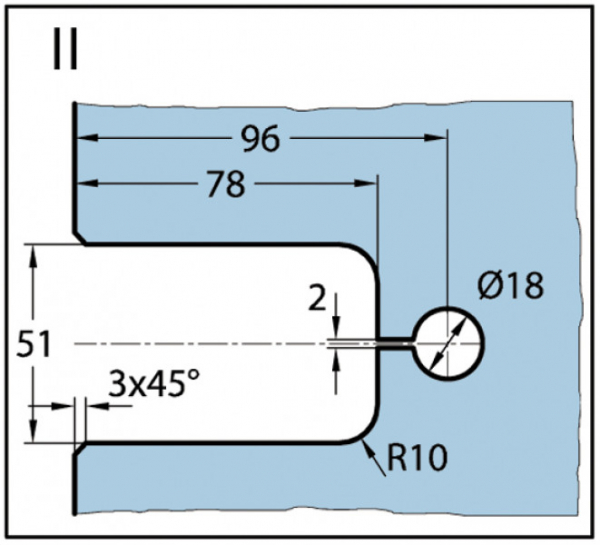 Duschtürband Milano Pur Glas-Wand 90° einseitige Wandmontage