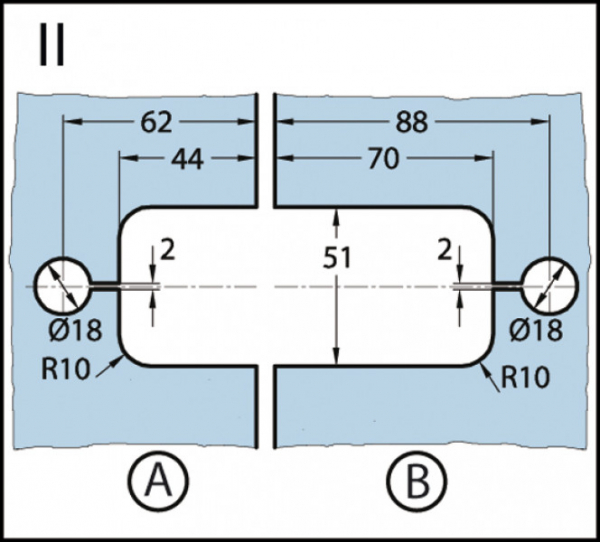 Duschtürband Milano Pur Glas-Glas 180°