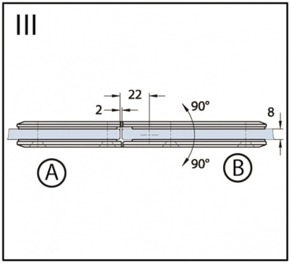 Duschtürband Milano Pur Glas-Glas 180°