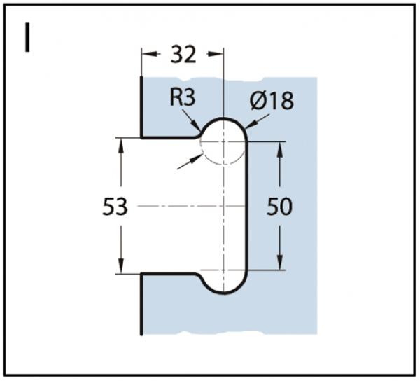 Duschtürband Easy Glas-Wand 90° einseitige Wandmontage