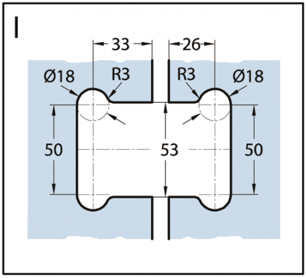 Duschtürband Easy Glas-Glas 180°