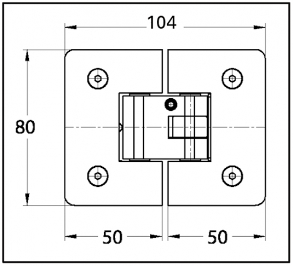 Duschtürband Easy Glas-Glas 180°