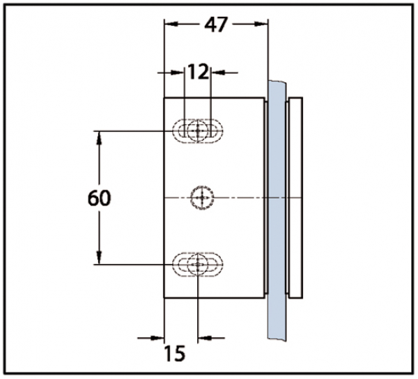 Winkelverbinder Bella Glas-Wand 90°