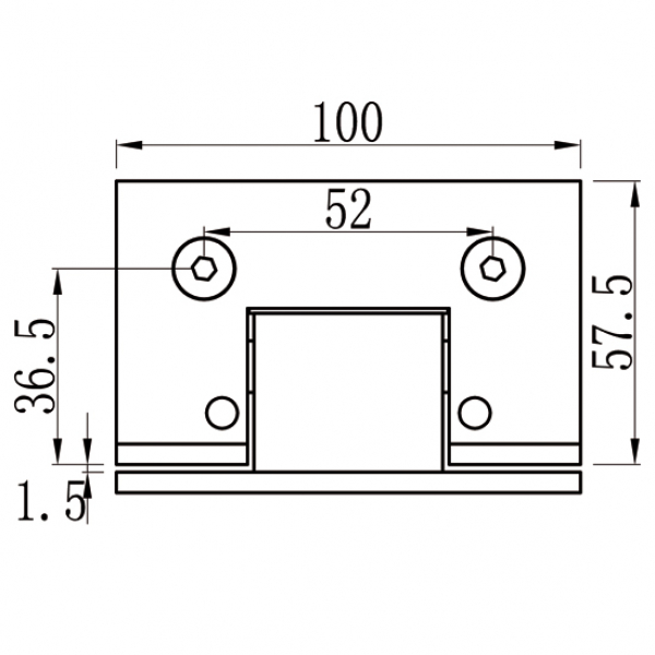 Duschtürband Bilbao Premium HD Glas-Wand 90° beidseitige Wandmontage