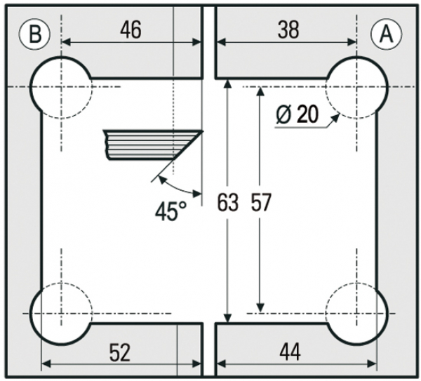 Duschtürband Bilbao Select Glas-Glas 135°