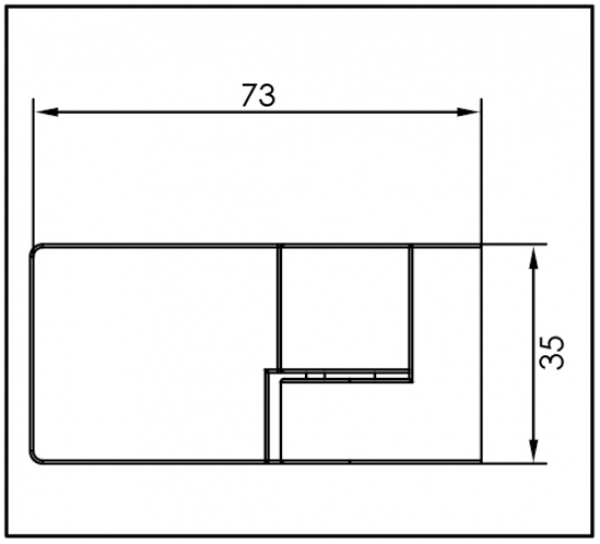 Duschtürband Lugo Glas-Wand 90° nach außen öffnend, DIN rechts