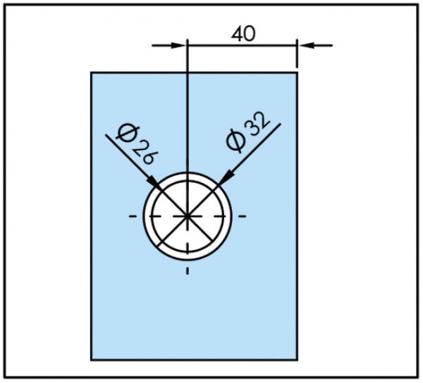Duschtürband Lugo Glas-Wand 90° nach außen öffnend, DIN rechts