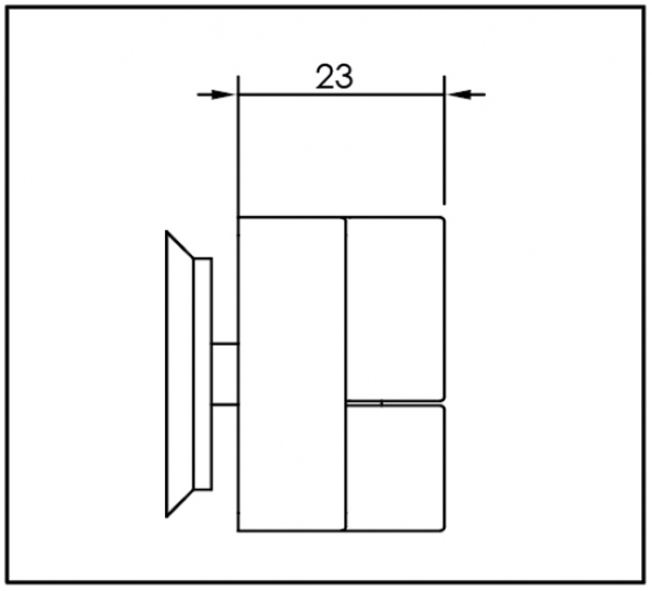 Duschtürband Lugo Glas-Glas 180° nach außen öffnend, DIN rechts
