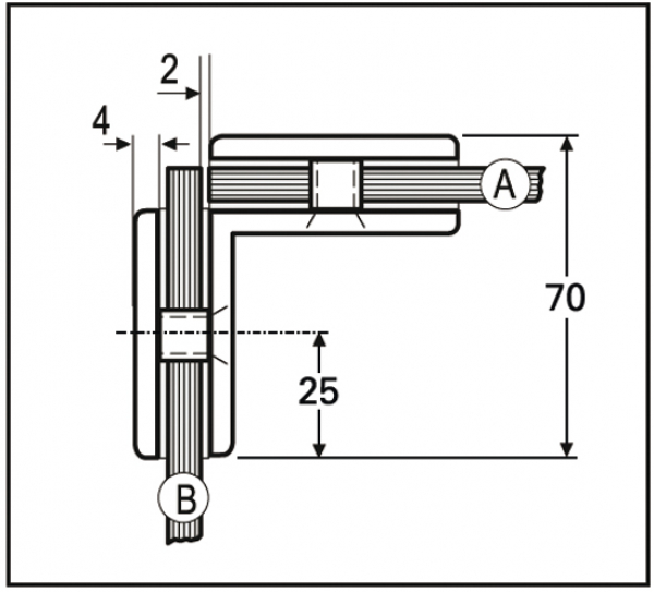 Winkelverbinder Europe 90° Glas-Glas