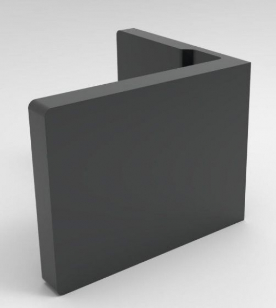 Flächenbündiger Winkelverbinder Lugano Glas-Glas 90° für 8 - 10 mm Glasstärke