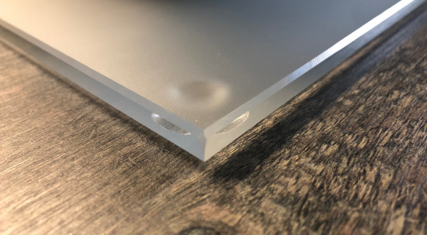 Einscheibensicherheitsglas ESG aus satiniertem Glas 10-12mm (oder auch SATIN (mattierte Gläser), Mattglas bzw. Milchglas genannt)